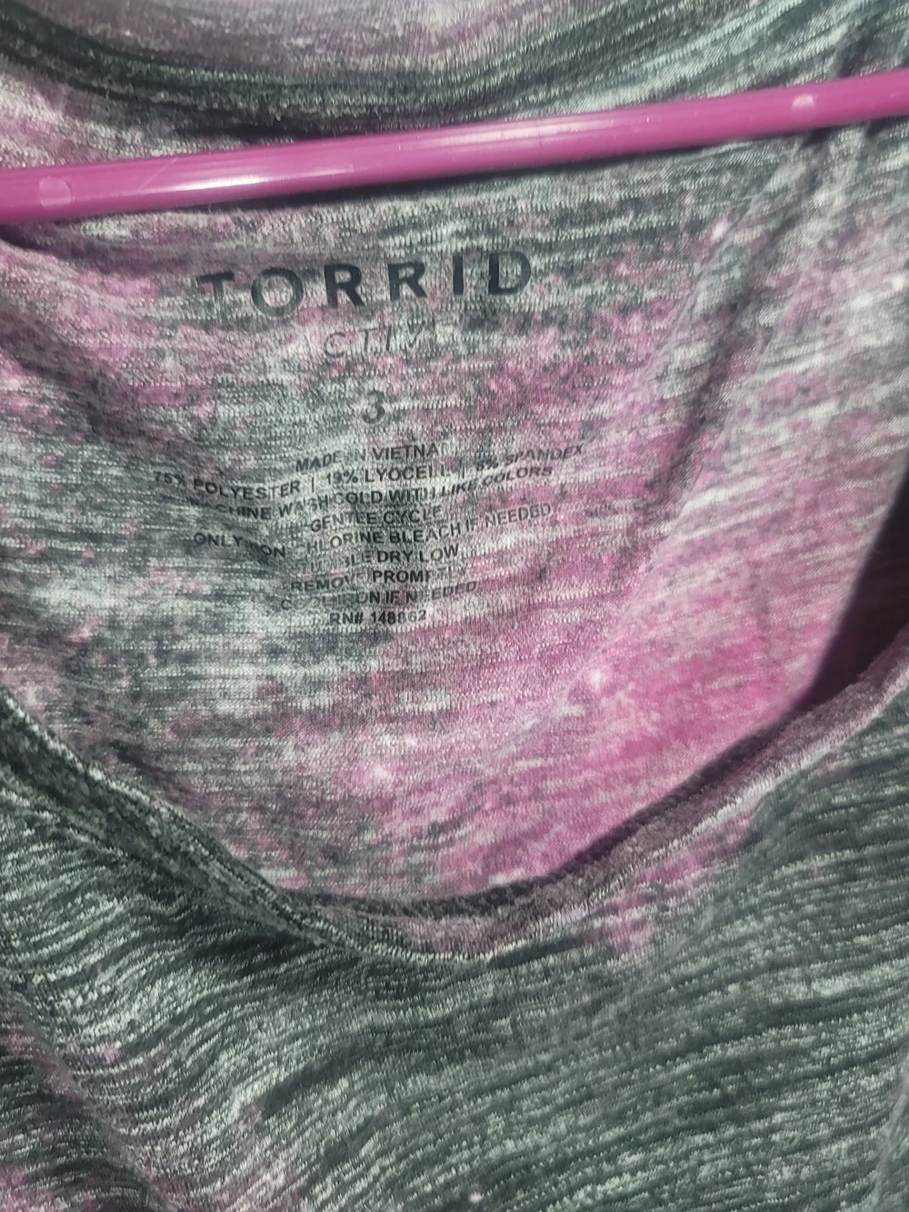 Torrid - Charcoal Short-Sleeve Tee With Magenta Tie-Dye - Picture 5 of 5